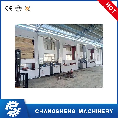 Lubrication of plywood cold press