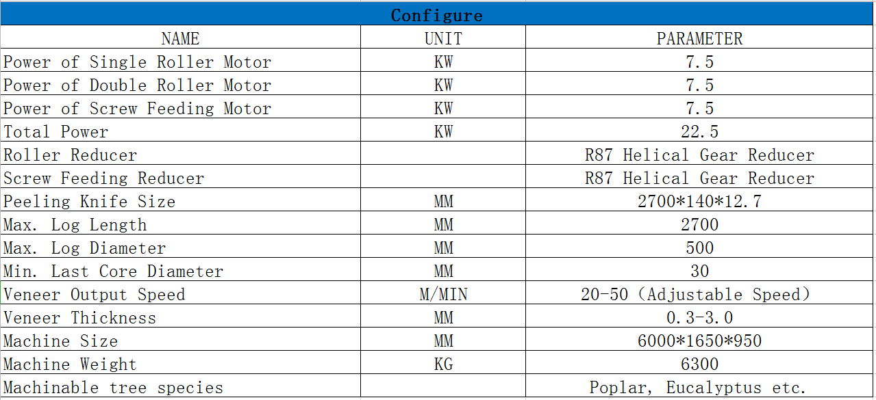 8 feet veneer peeling machine