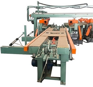 Automatic plywood edge trimming machine