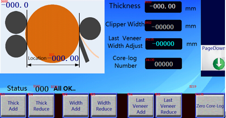 Screen of veneer peeling machine 