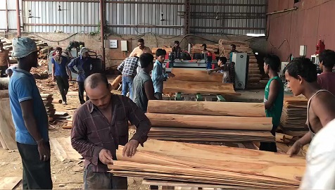 veneer peeling machine