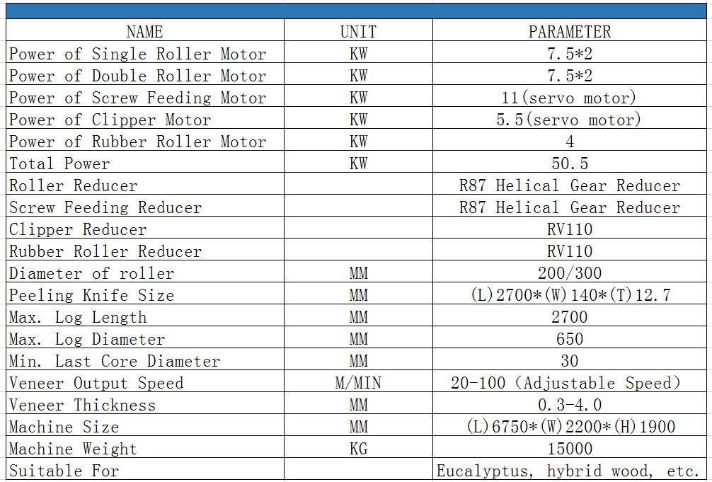 8 feet veneer peeling machine
