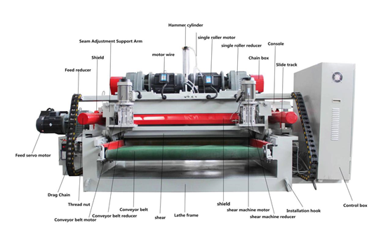 4 feet veneer peeling machine