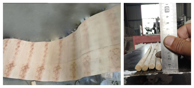 wood core veneer peeling machine