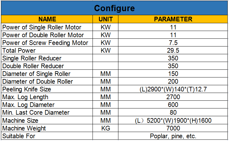 8 feet log debarker machine