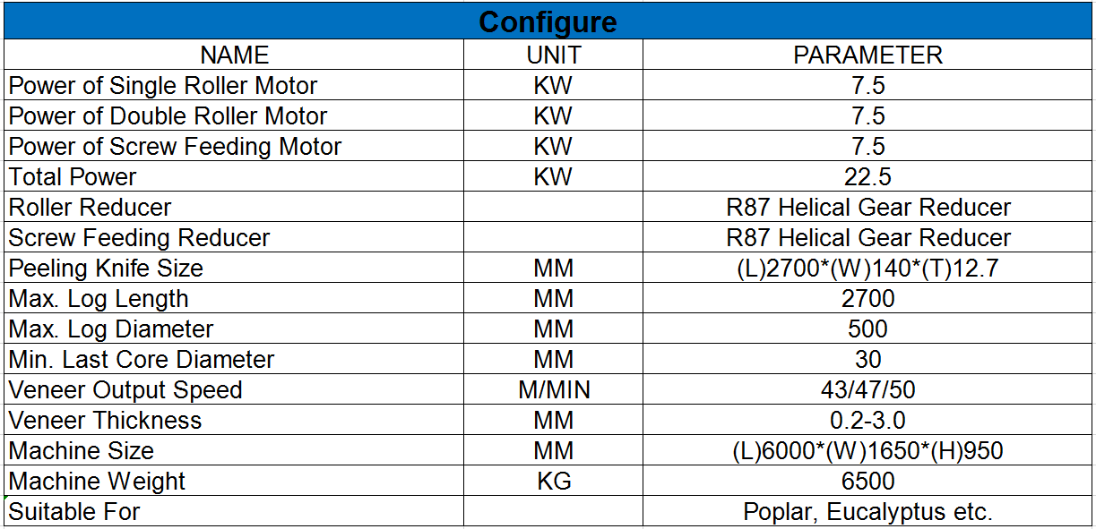 8 feet veneer peeling machine