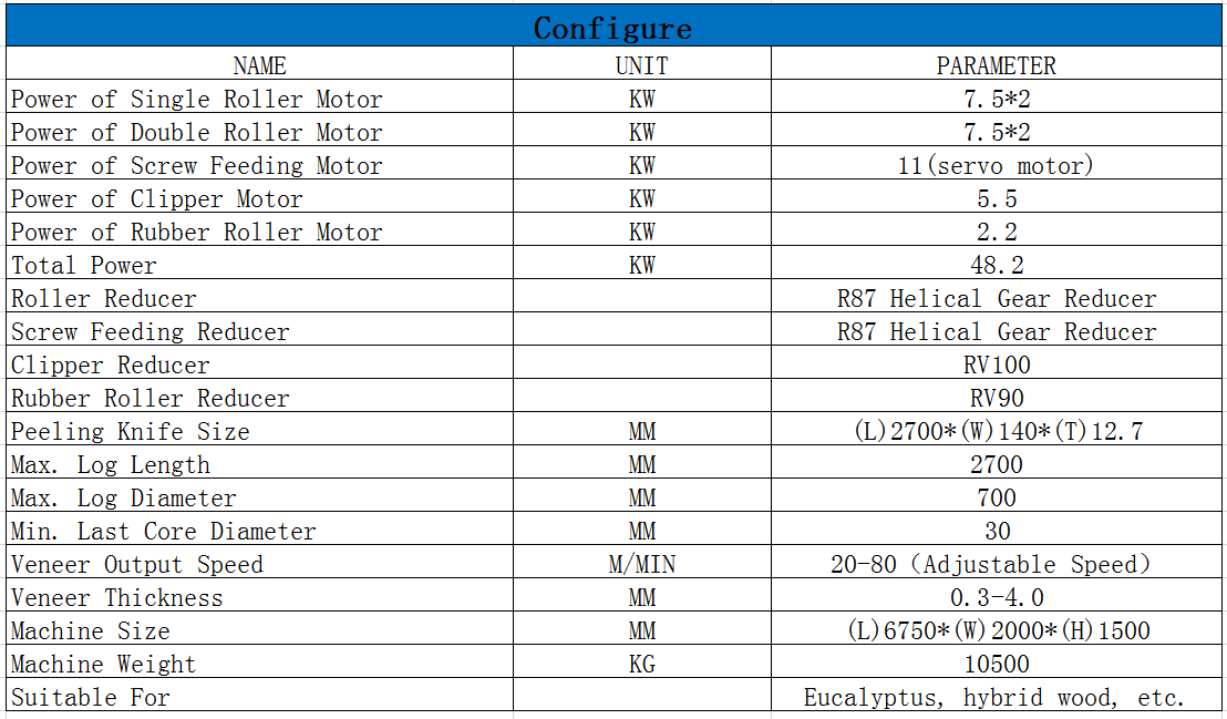 8 feet veneer peeling machine
