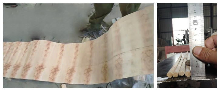 wood core veneer peeling machine