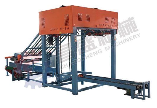 roller type veneer stacker