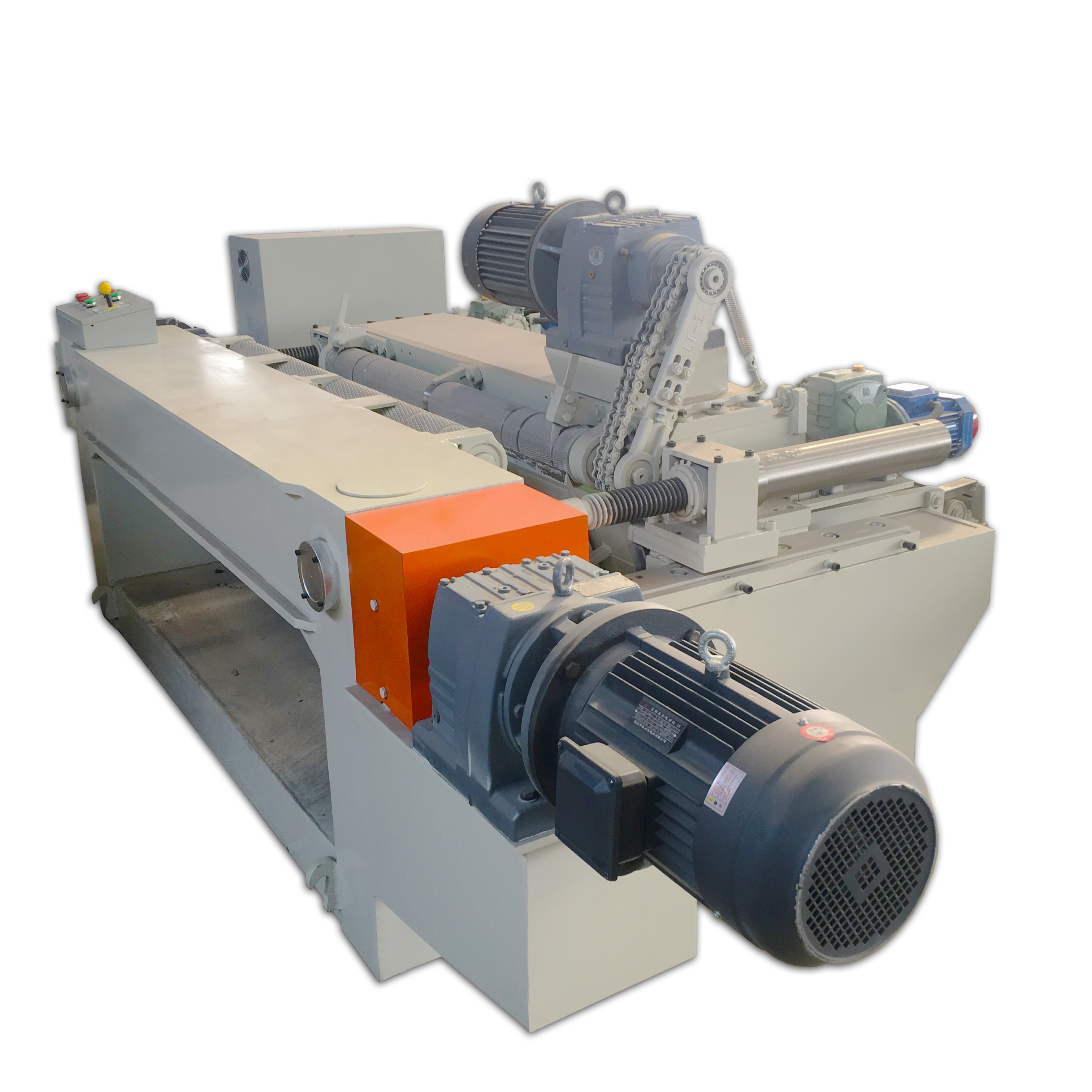 Veneer peeling machine motor