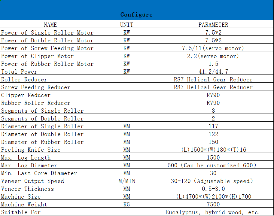 4 feet veneer peeling machine