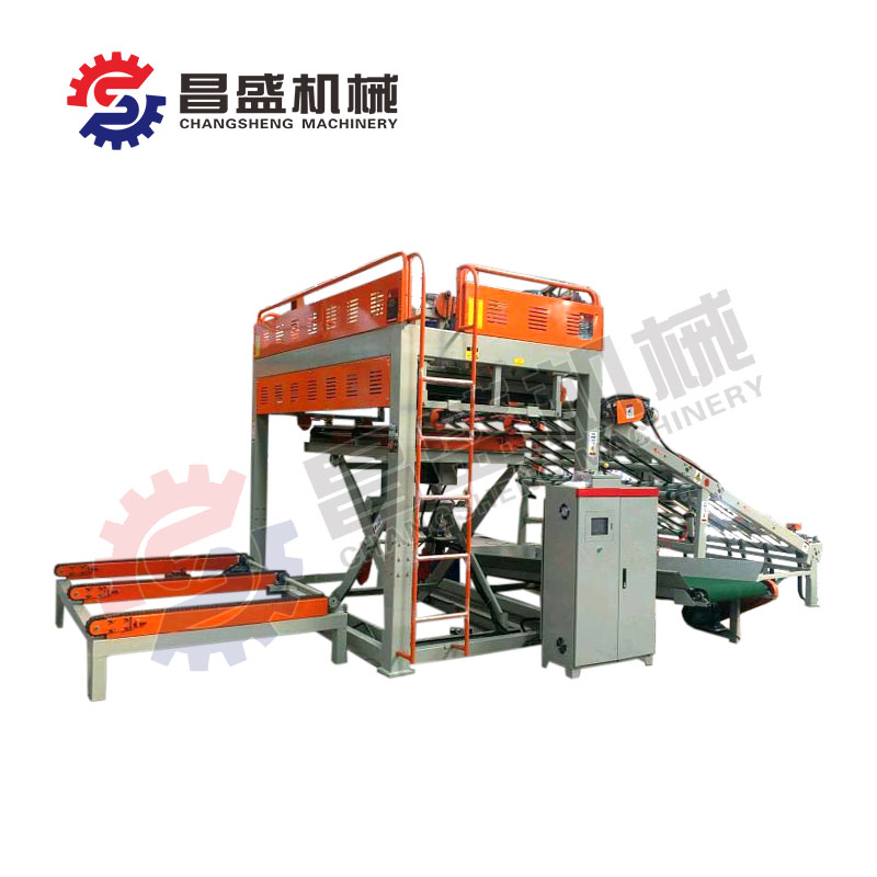 Veneer stacker machine structure and operation