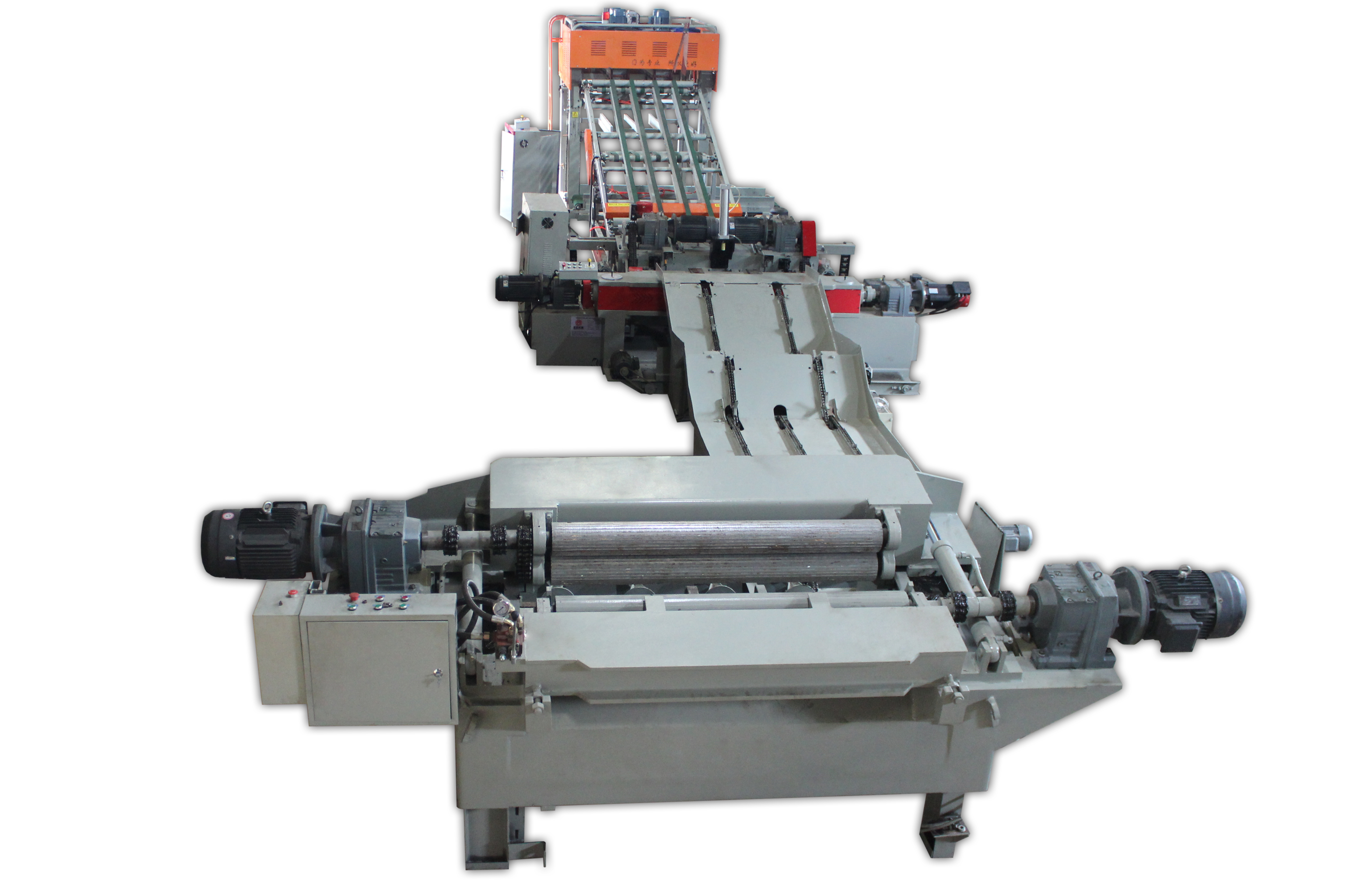 CNC face veneer peeling production line